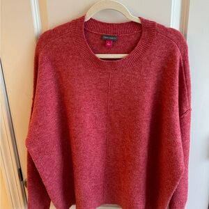 Vince Camuto Coral-light orange crew neck women’s Sweater